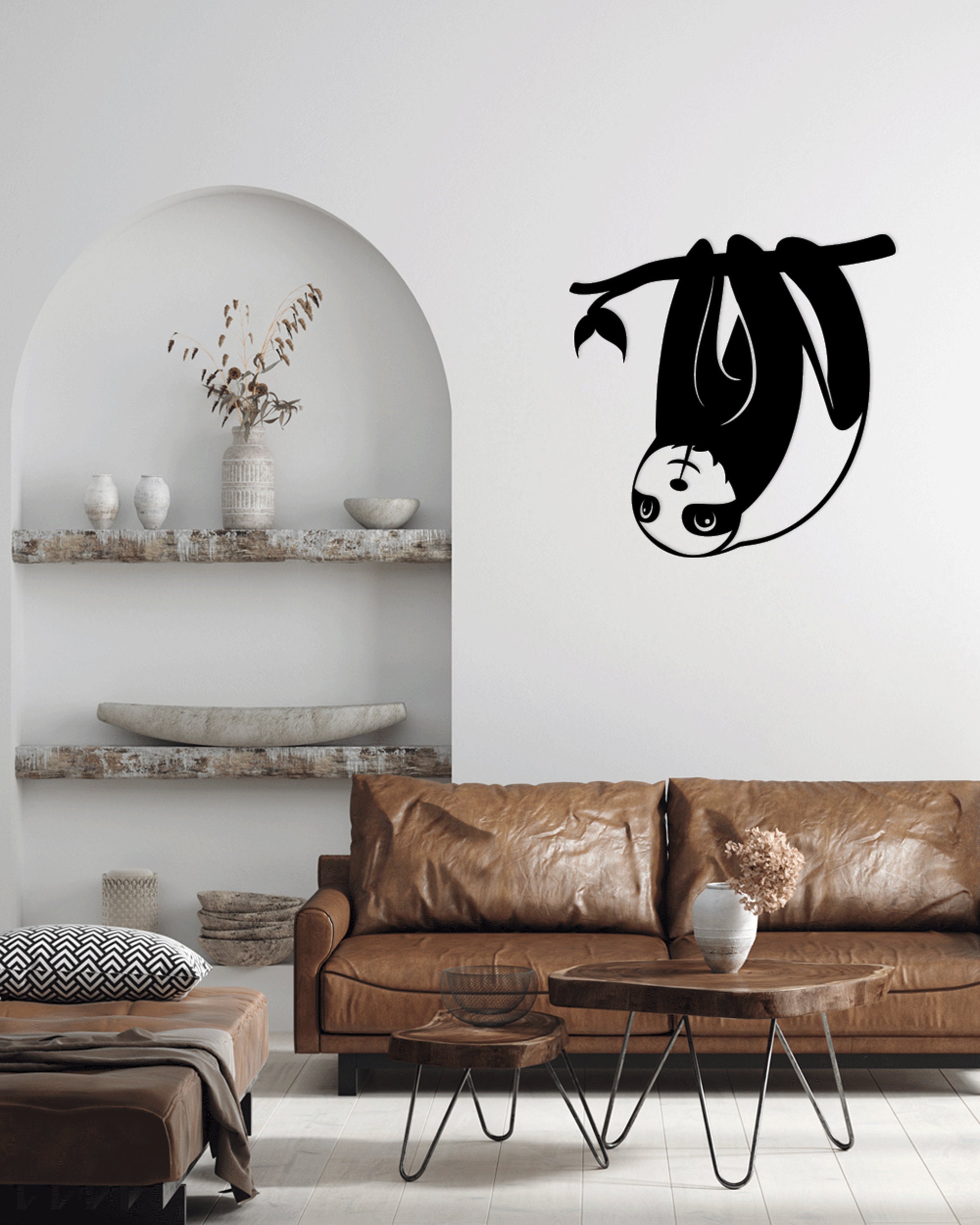Sloth Laser Cut Dxf Svg Glowforge Files Wall Art Sticker Vinly Decal ...