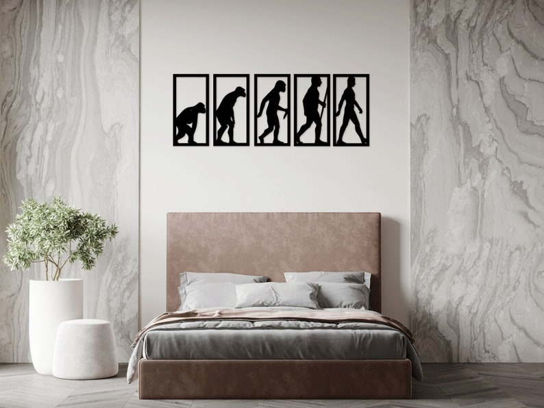 Darwin Theory Evolution Human Monkey Laser Cut Dxf Svg Glowforge Files ...