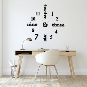 Wall Clock SVG DXF Cut File – Laser Cut Clock Template – Digital Download for CNC, Glowforge, Metal Wood Wall Art Design