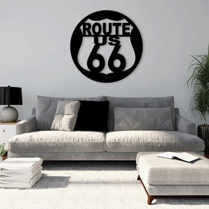 Route 66 US laser cut dxf svg glowforge files wall art sticker vinly silhouette template cnc cutting router digital vector instant download