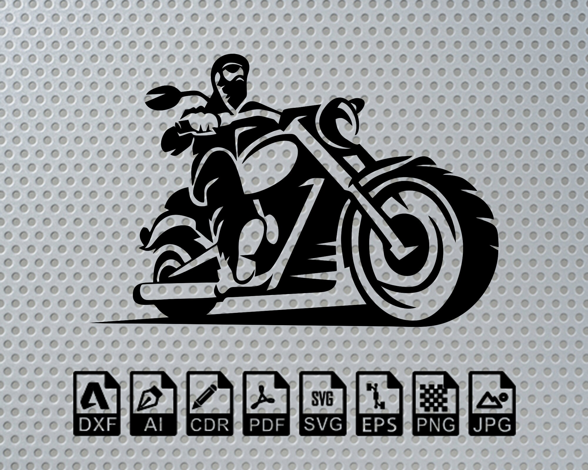 Chopper Motorcycle Laser Cut Dxf Svg Glowforge Files Wall Art Sticker ...
