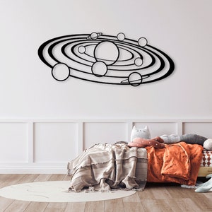 Sonnensystem Planeten Laser geschnitten Dxf Glühlampen Kunst Aufkleber Vinyl Aufkleber Silhouette Vorlage CNC Schneidefräser Fräser sofortiger Download