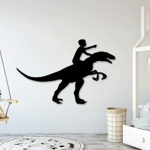 Child Dinosaur laser cut dxf svg glowforge files wall art sticker silhouette template cnc cutting router digital vector instant download