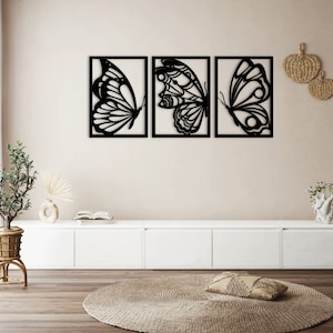 Schmetterling Laser geschnitten Dxf Glühlampe Dateien Wandaufkleber Vinyl Aufkleber Silhouette Vorlage CNC Schneidefräser digitale Vektor-Sofortdownload