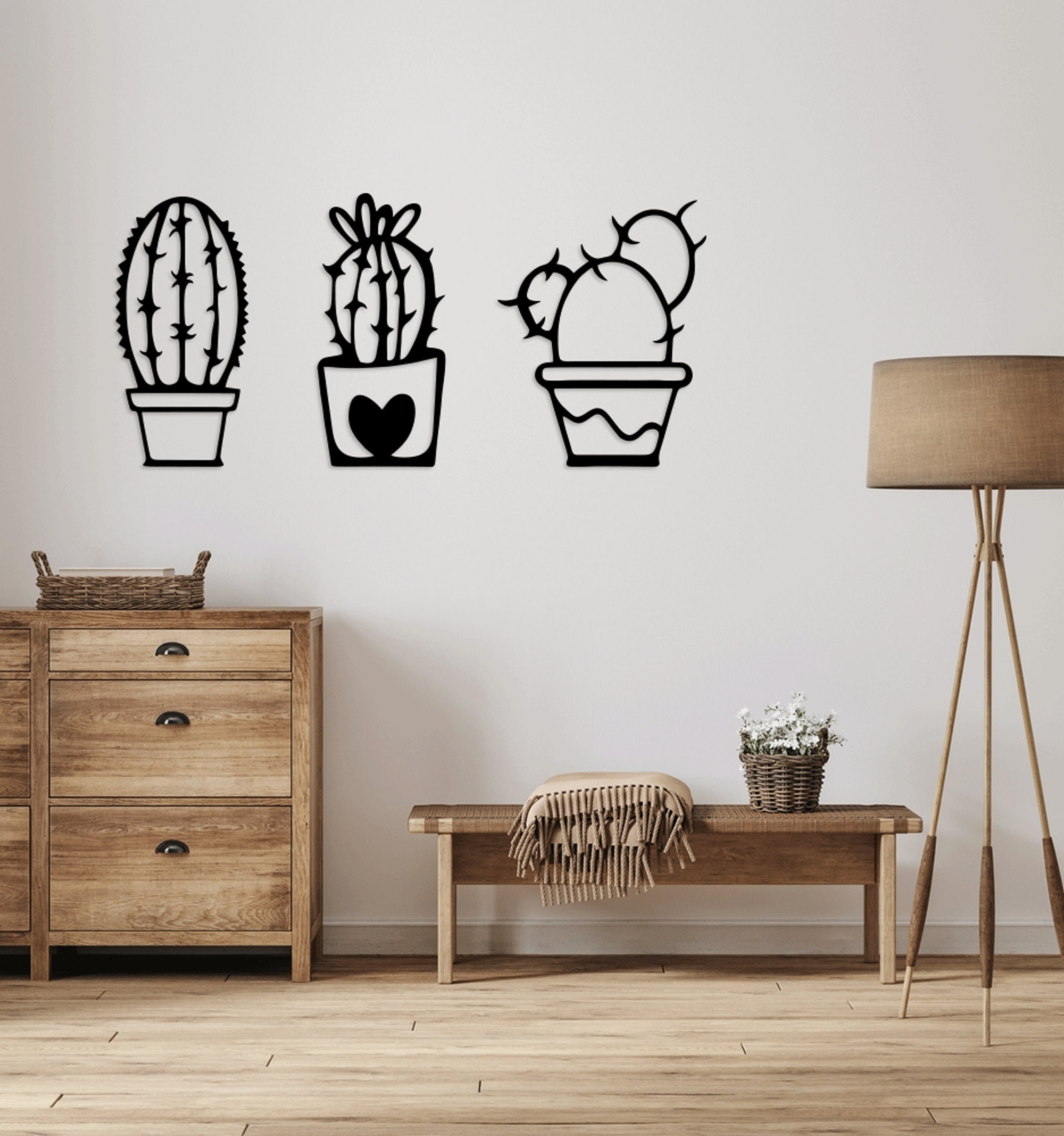 Cactus Flower Laser Cut Svg Dxf Files Wall Sticker Glowforge Cricut ...