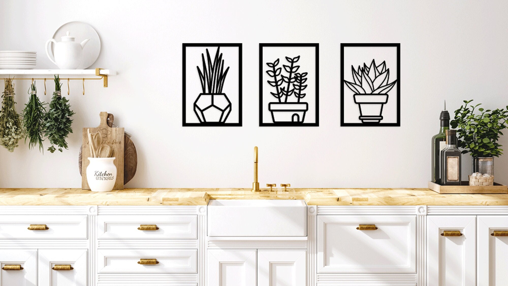 Cactus Flowers Laser Cut Dxf Svg Glowforge Files Wall Art Sticker Vinly ...