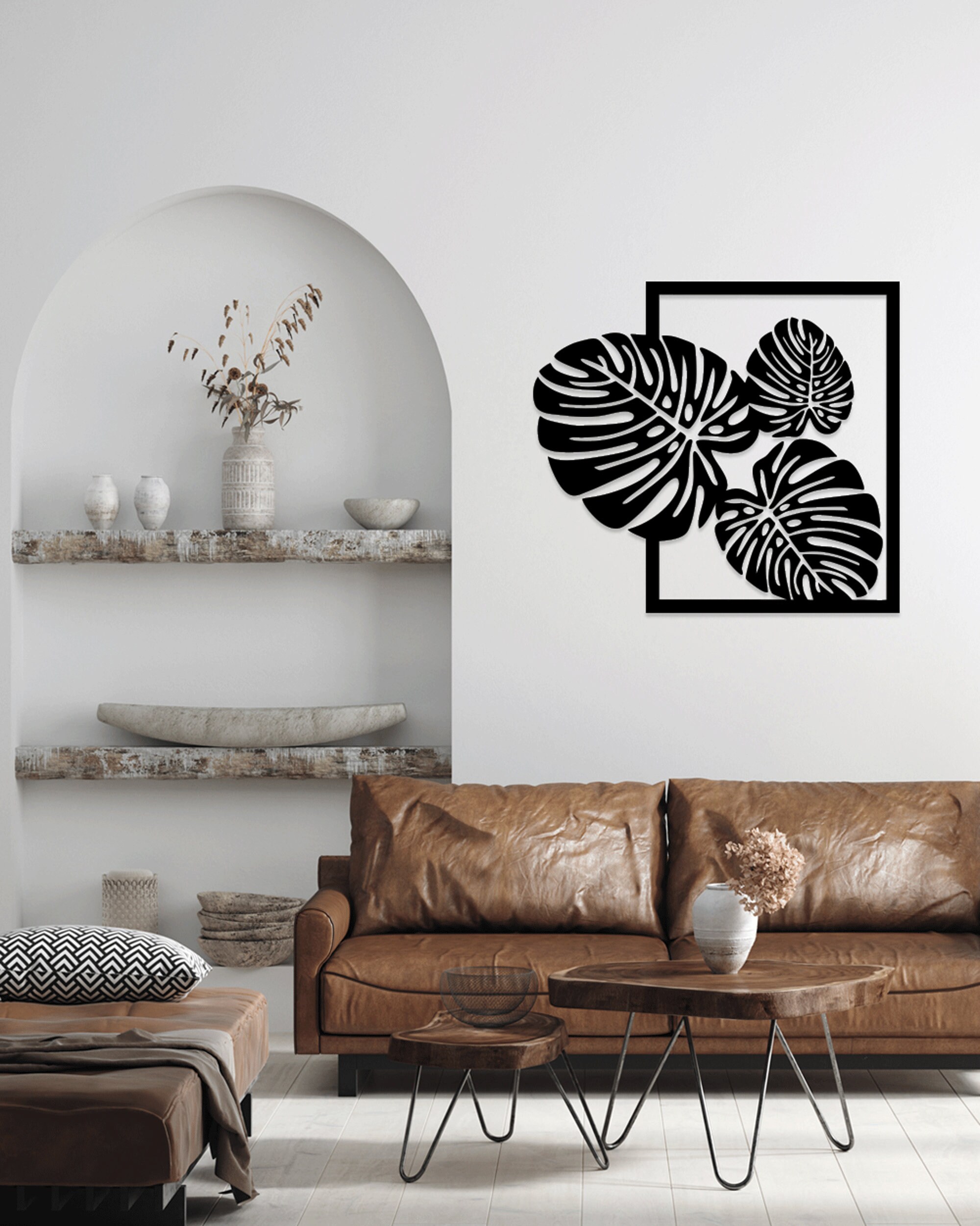 Monstere Leaf Plant Laser Cut Dxf Svg Glowforge Files Wall Art Sticker ...