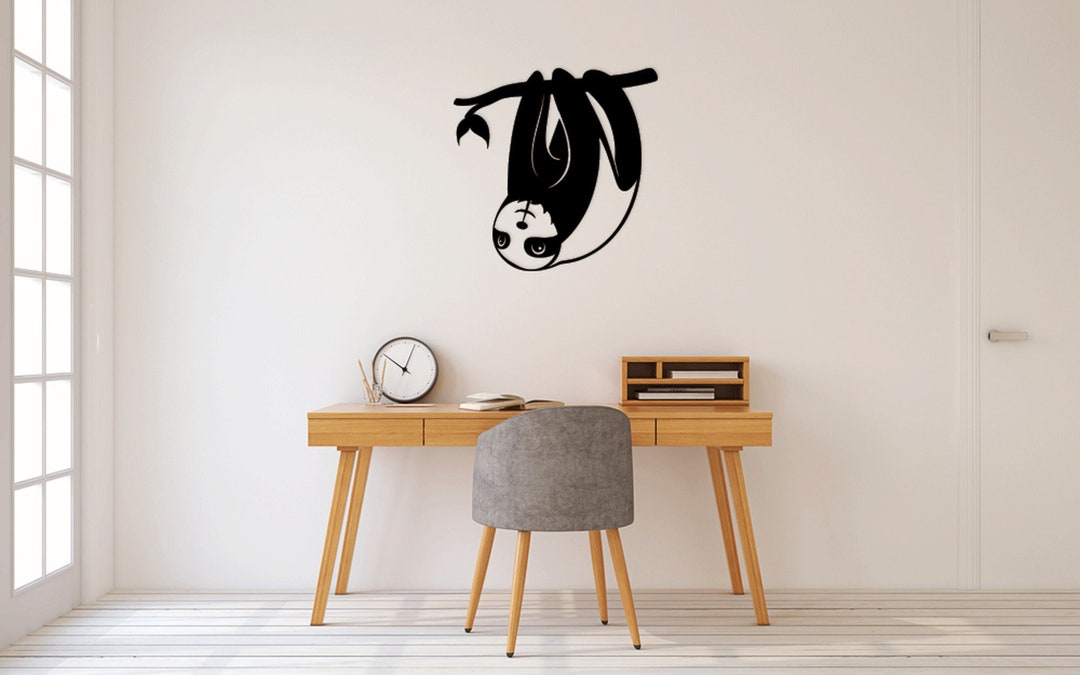 Sloth Laser Cut Dxf Svg Glowforge Files Wall Art Sticker Vinly Decal ...