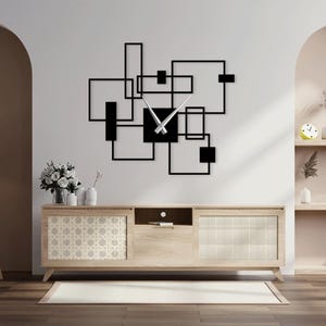 Wall Clock SVG DXF Cut File – Laser Cut Clock Template – Digital Download for CNC, Glowforge, Metal Wood Wall Art Design