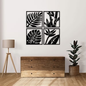 Leaf Plant laser cut dxf svg glowforge files wall sticker vinly decal silhouette template cnc cutting router digital vector instant download