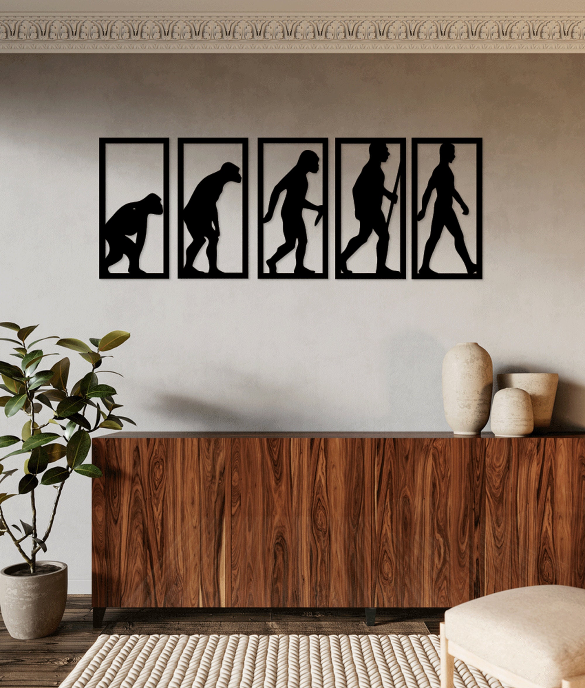 Darwin Theory Evolution Human Monkey Laser Cut Dxf Svg Glowforge Files ...