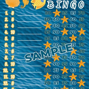 ocean 100 every row bingo board with profit