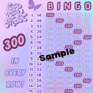 300 pyp bingo board with profit
