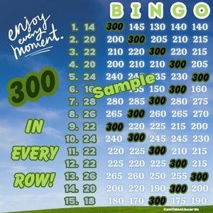 300 sky pyp with profit bingo board