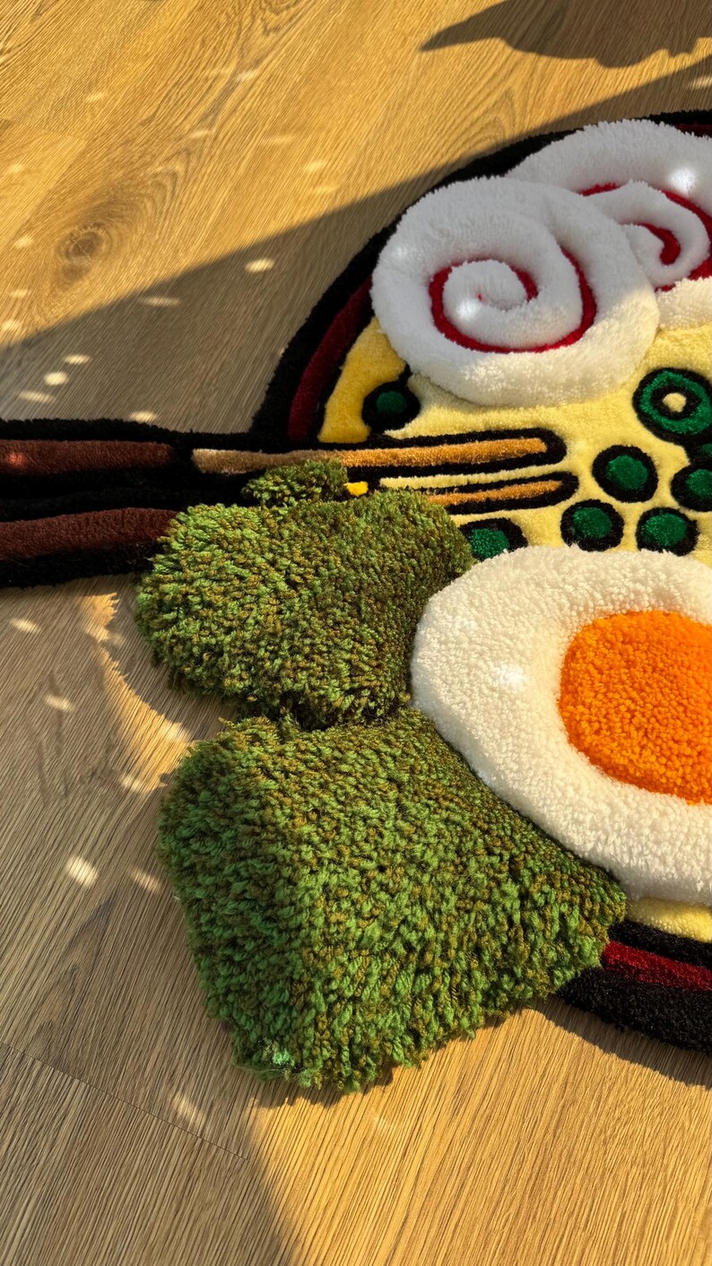 Custom Ramen Tufted Rug – 3D Handmade Noodle Bowl Carpet, Kawaii Mat - Etsy