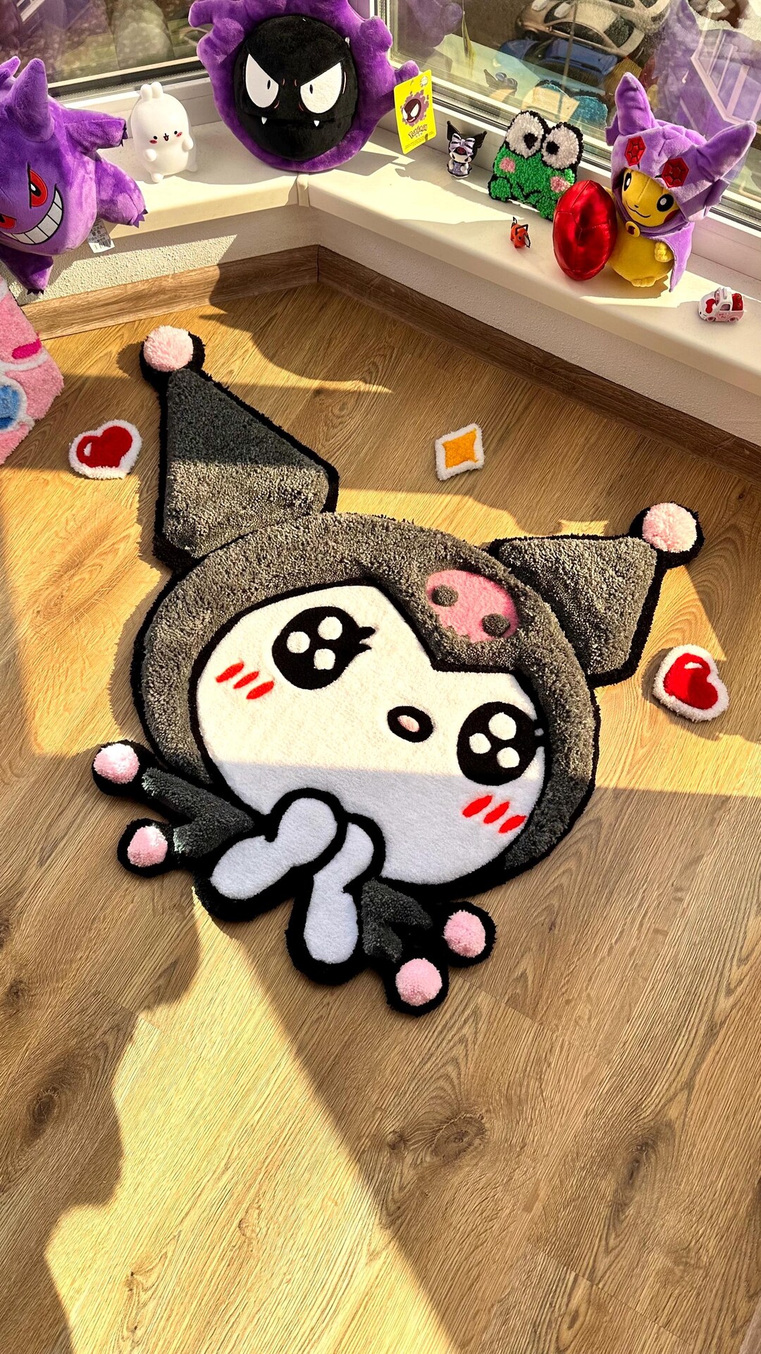 Waifu Rug Tufted Rug Custom 3D Puffy Anime Rug, Handmade Carpet With Gothic Style ...