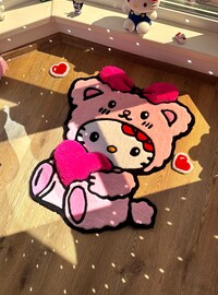 3d pink panther tufted rug, handmade tufted custom rug, funny rug gift, fluffy custom rug, fluffy, bedroom decor, pink panther rug