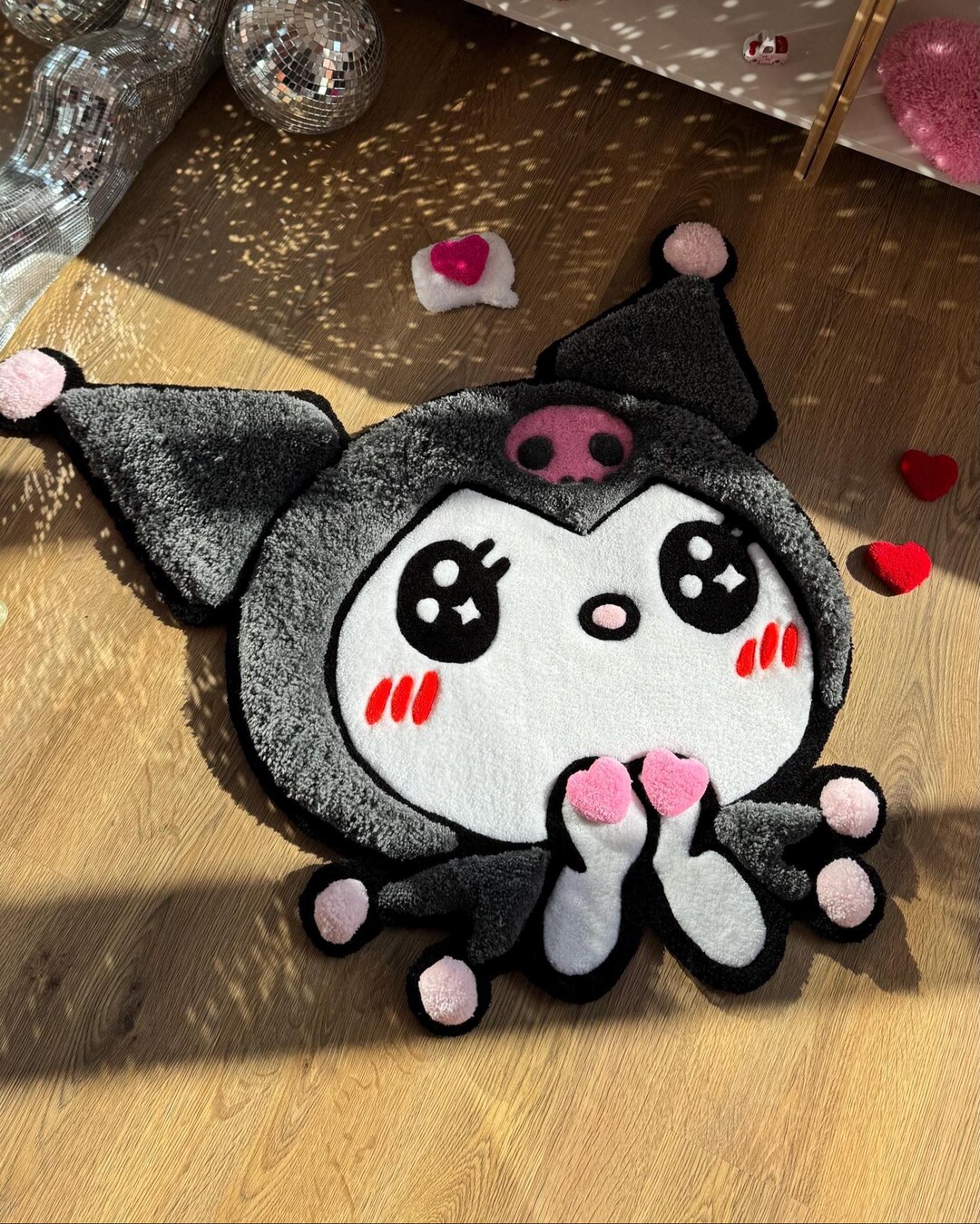 Waifu Rug Tufted Rug Custom 3D Puffy Anime Rug, Handmade Carpet With Gothic Style ...