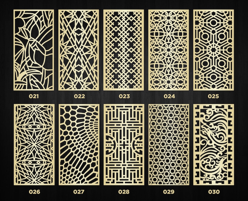 50 Geometric Panels: Laser Cut Metal & Wood Patterns (SVG Bundle) - Etsy