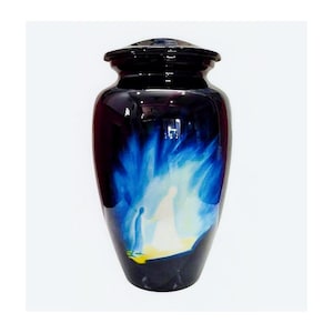 Twilight Serenity: A Black and Blue Cremation Urn, Adult Cremation Urns, Keepsake Urns for Human Ashes , New and Elegant Design, Modern Look