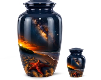 Urna funeraria Milky Way Beach – Recuerdo conmemorativo para cenizas de adultos