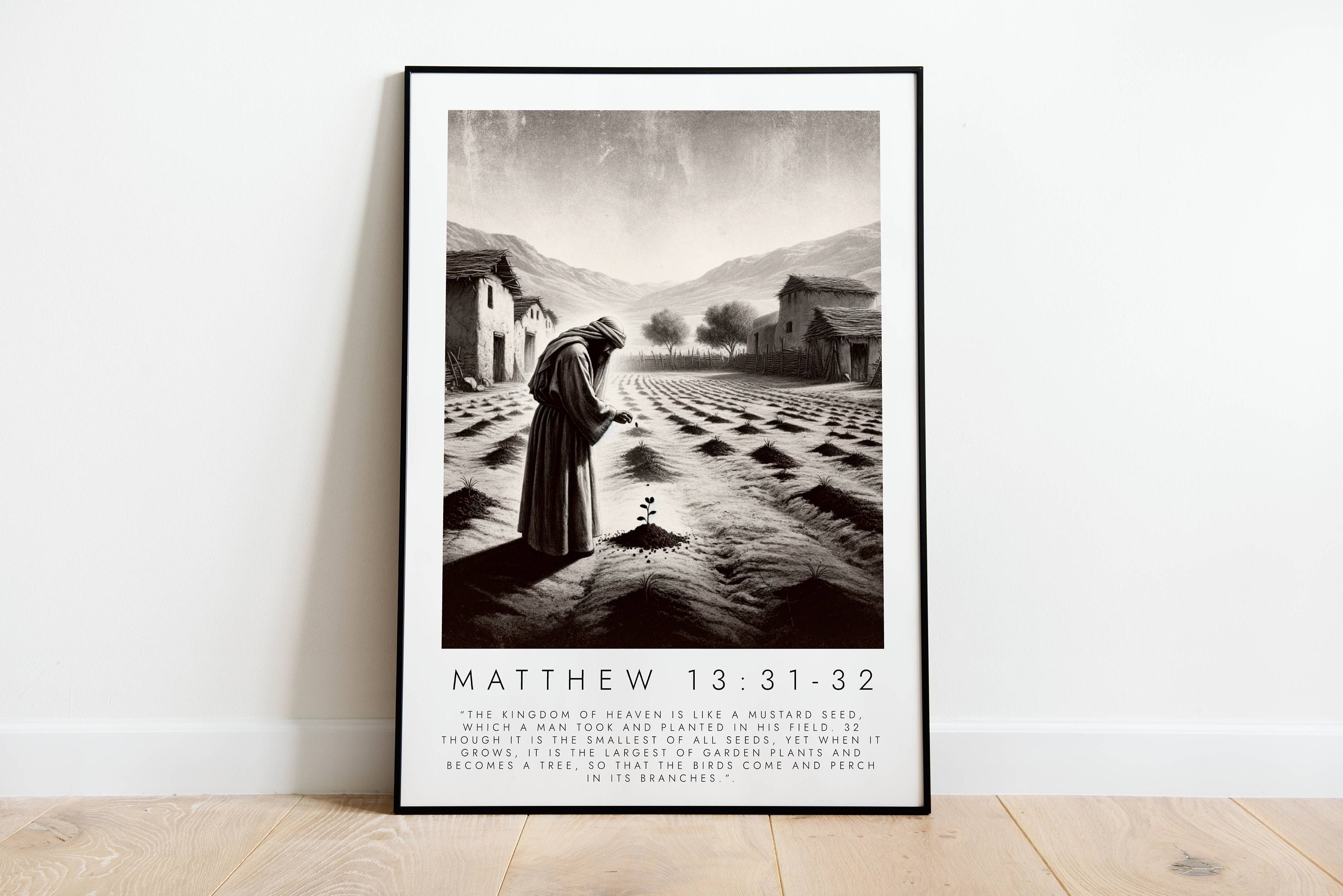 Parable of the Mustard Seed PHYSICAL PRINT | Matthew 13:31-32 | Jesus ...