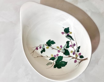 Vintage Large Salad Bowl designed by Eva Zeisel |Hallcraft Tomorrow’s Classic Mulberry Pattern | MCM Atomic Era Hall China Serving Bowl