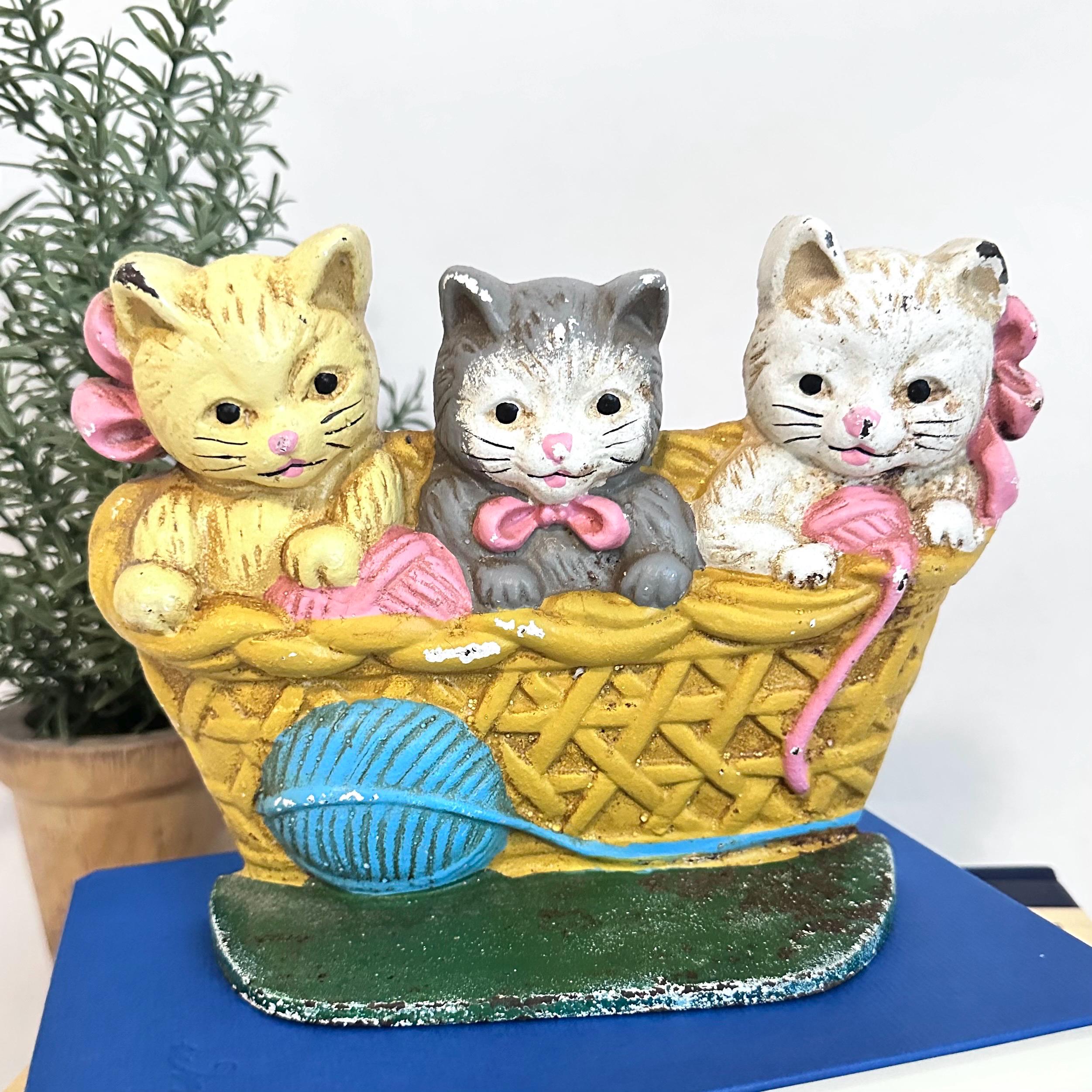 Three Kittens Basket - Etsy