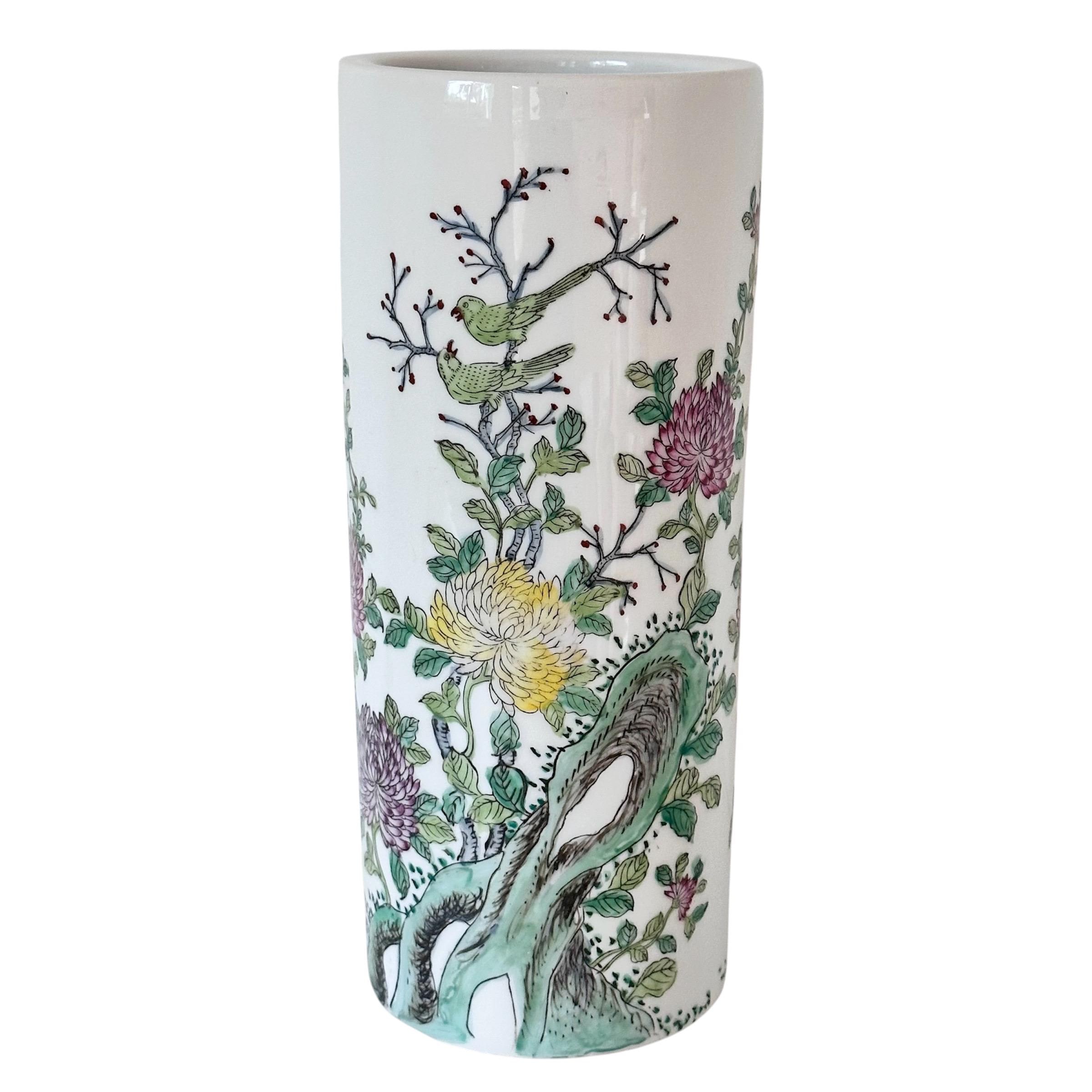 Chinese Cylinder Vase - Etsy