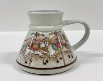 Vintage Otagiri Carousel Horse Mug | Ceramic Cup Made in Japan | Collectible Coffee Tea Cup | 1980s Horse Lover Gift Whimsical Kitchenware