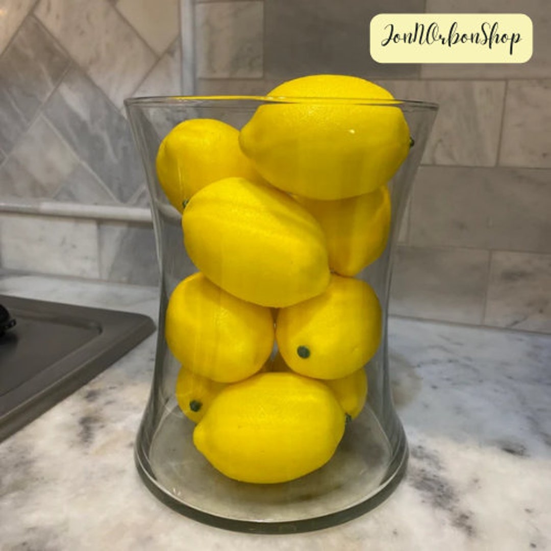 Artificially Made Lemons for Kitchen Décor Organically Made Etsy