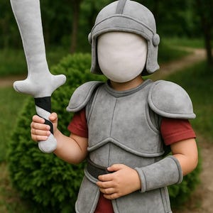 Soft Plush Sword – Medieval Costume Prop – Cosplay Accessory – Knight Outfit Decor – Handmade Textile Gift