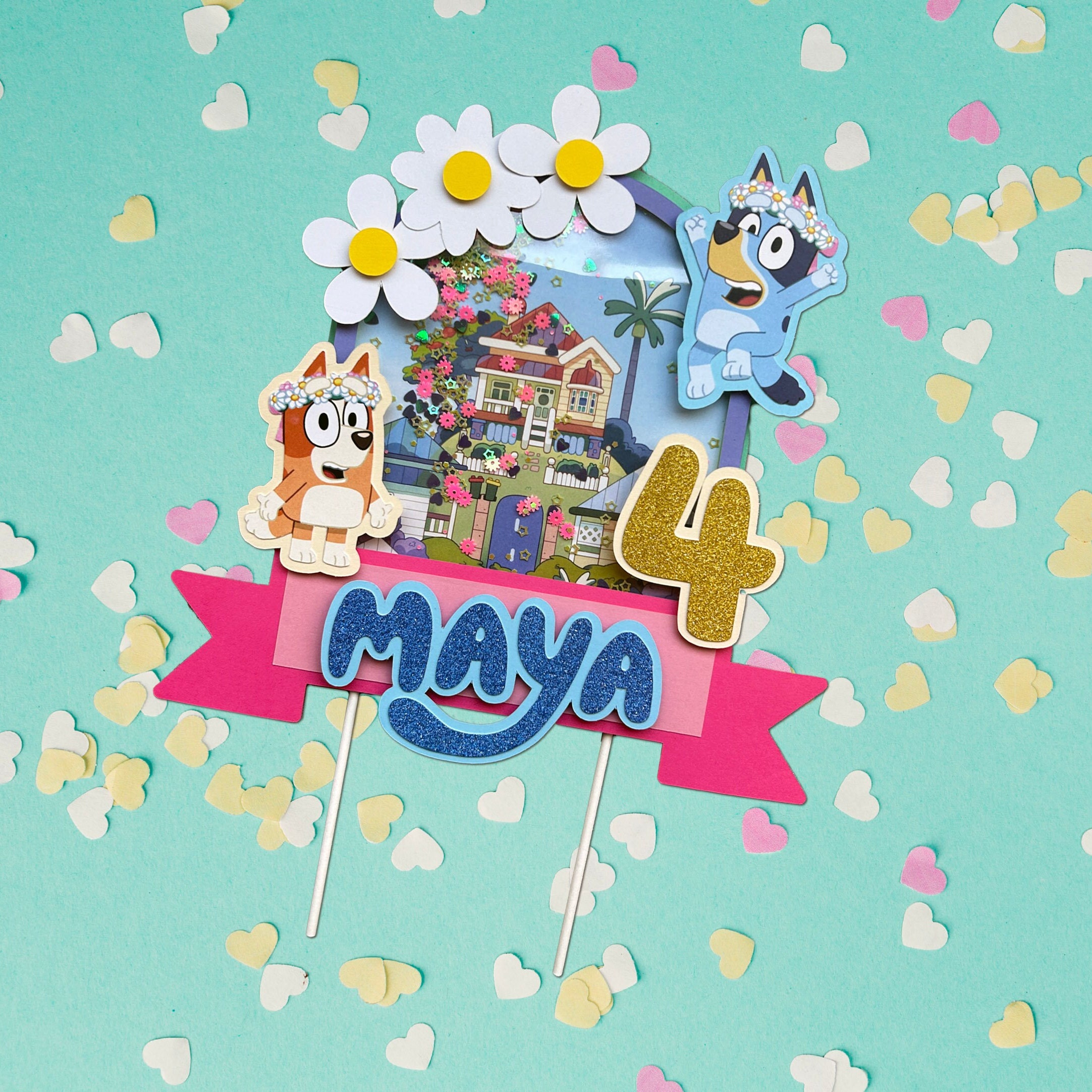 Kit 48 Pz Coordinato Tavola Bluey Con Tovaglia | Arcobaleno Party - Foto 10