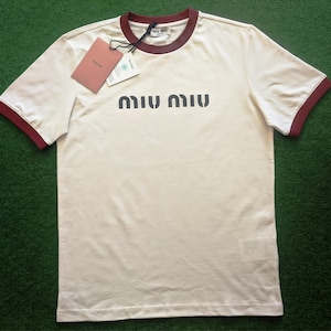MIU MIU Mens Cotton Ecru T-shirt Size 2XL - Etsy