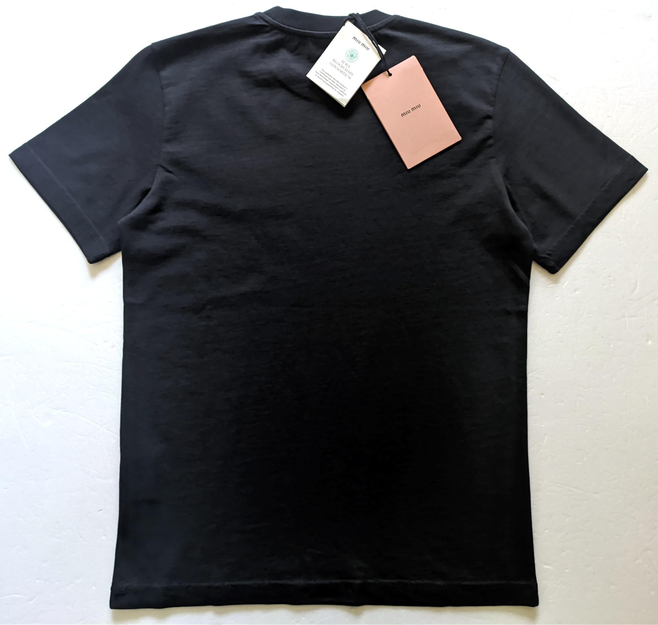 MIU MIU ブラック Tシャツ Sサイズ MIU MIU Mens Cotton Black T-shirt Size S,M,L,XL,2XL - Etsy