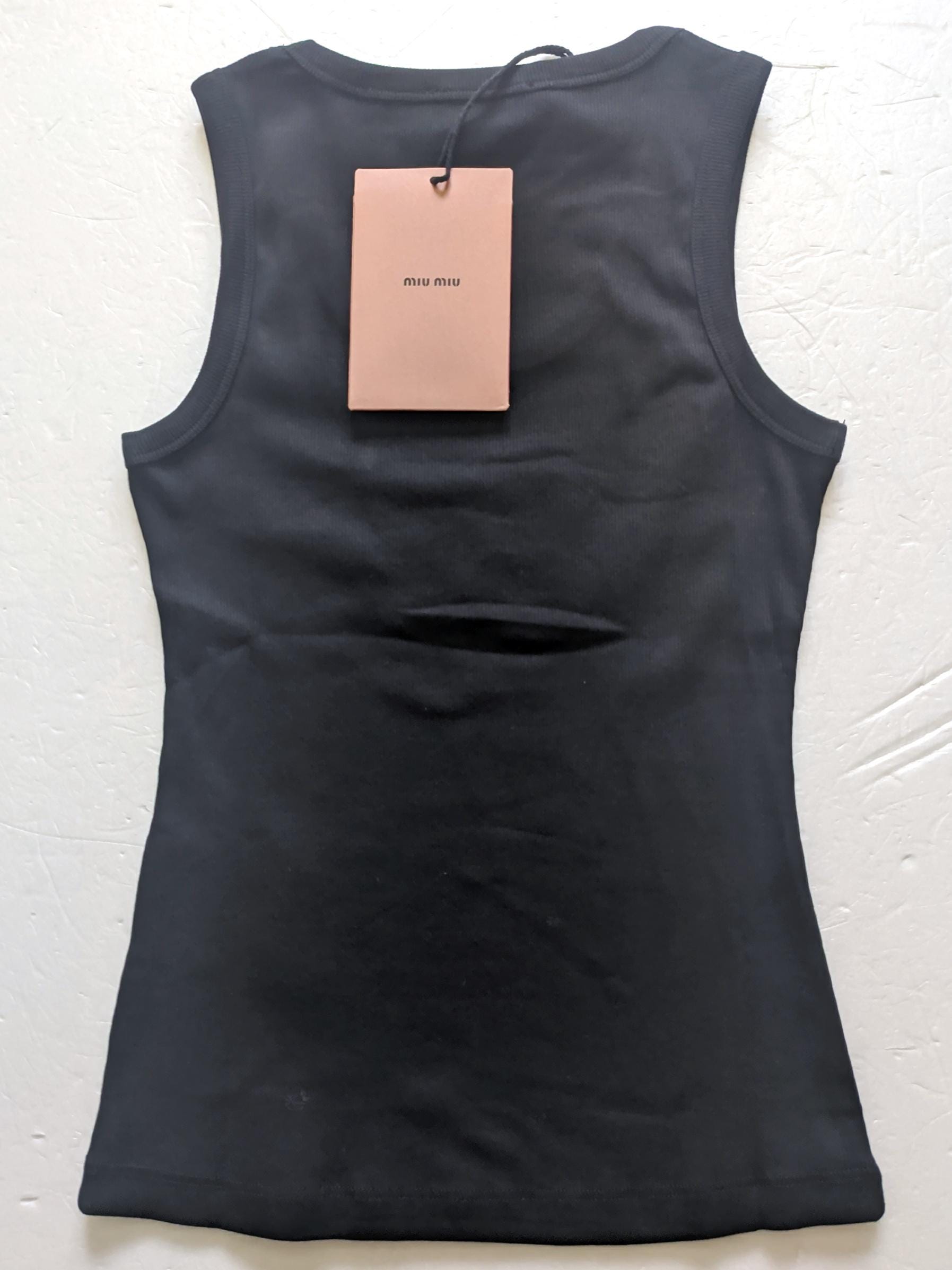 MIU MIU Womens Cotton Black Tanktop Size Xs,s,m,l - Etsy