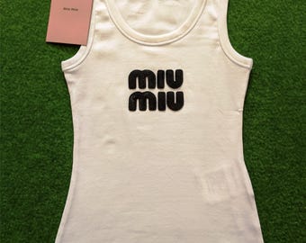 MIU MIU Womens Cotton Black Tanktop Size Xs,s,m,l - Etsy