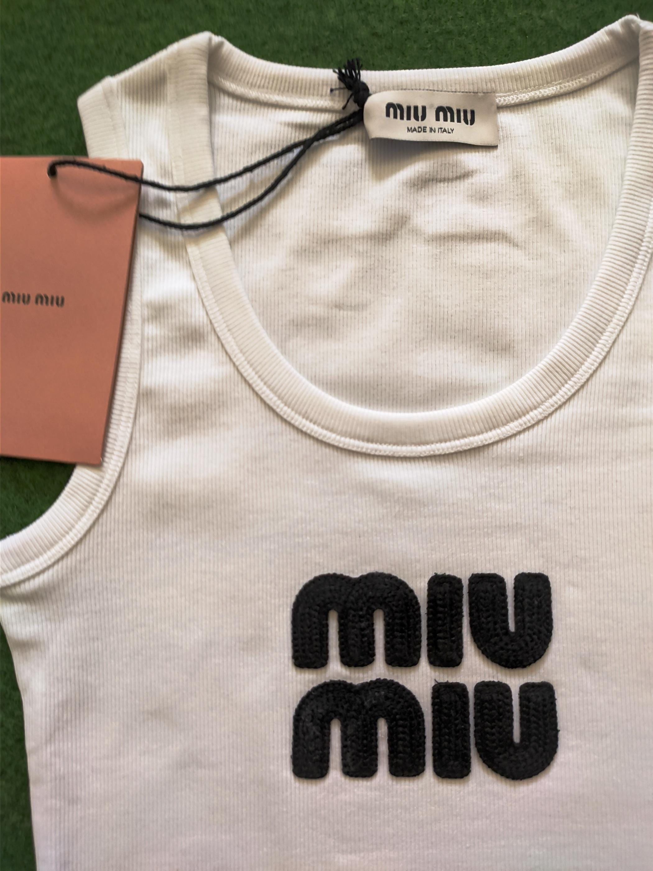 MIU MIU オフオワイトタンクトップ Miu Miu x Petit Bateau タンクトップ | ホワイト | FARFETCH JP