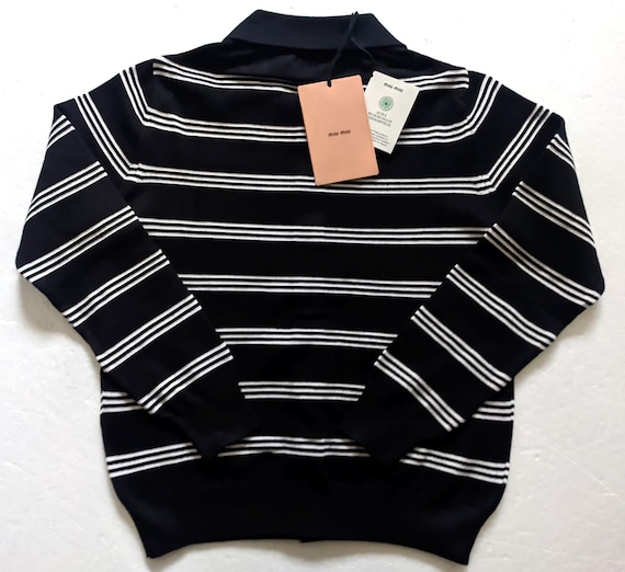 MIU MIU Womens Black Button Down Collared Cardiga… - image 5