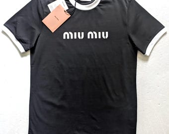 MIU MIU Mens Cotton Black T-shirt Size S,M,L,XL,2XL - Etsy