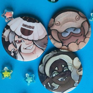 Deep cut artbook outfits button pins
