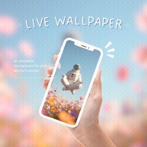 Astronaut floating flower field live wallpaper mp4 wallpaper live image wallpaper phone wallpaper ios android wallpaper cozy wallpaper