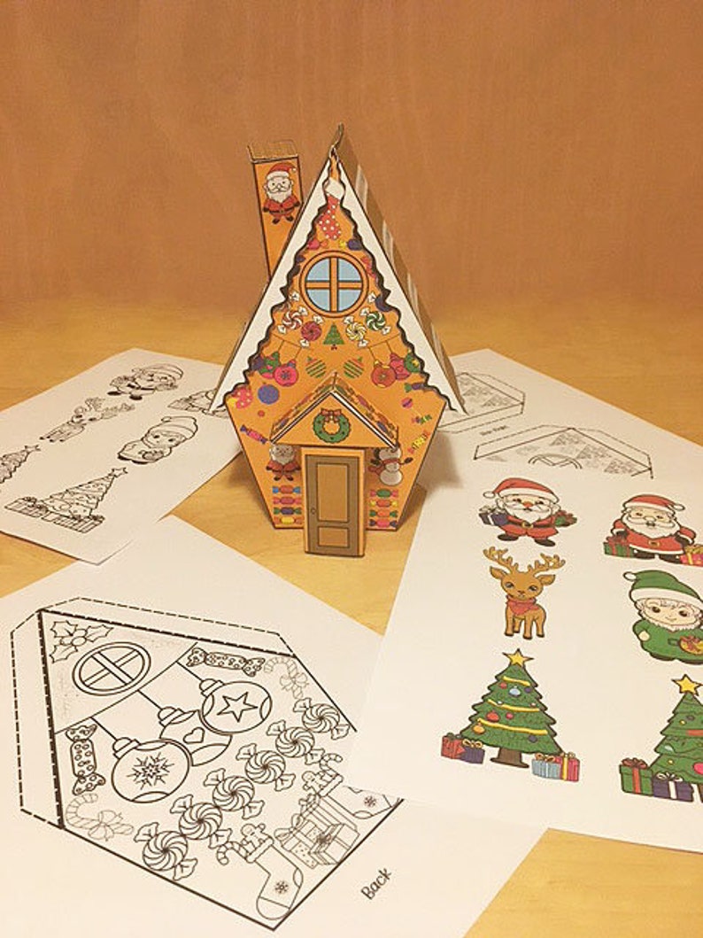 Printable Gingerbread House, Christmas Printables, Christmas Cutouts ...