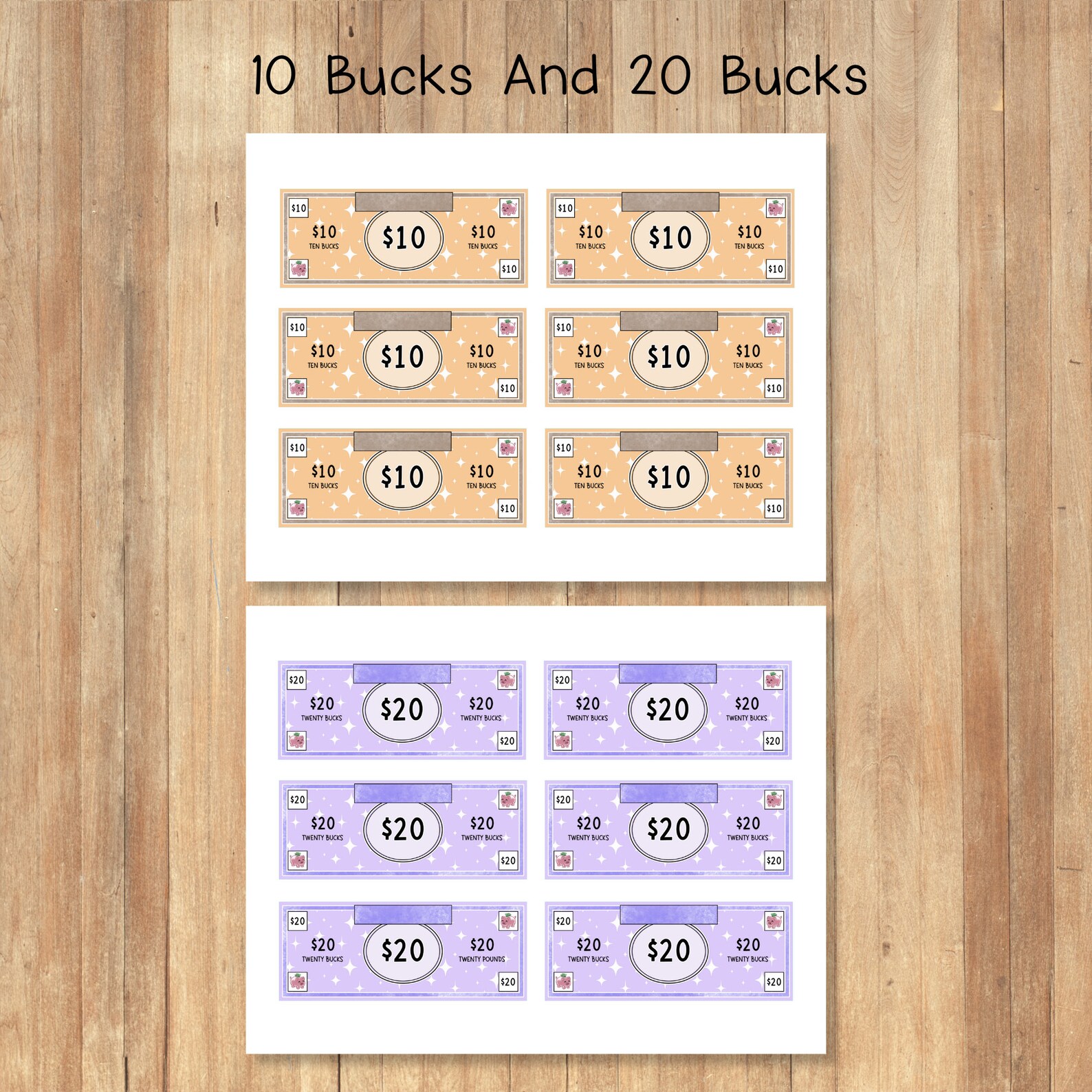 Printable Reward Mom Bucks, Editable Mom Bucks, Mom Bucks, Kids Play ...