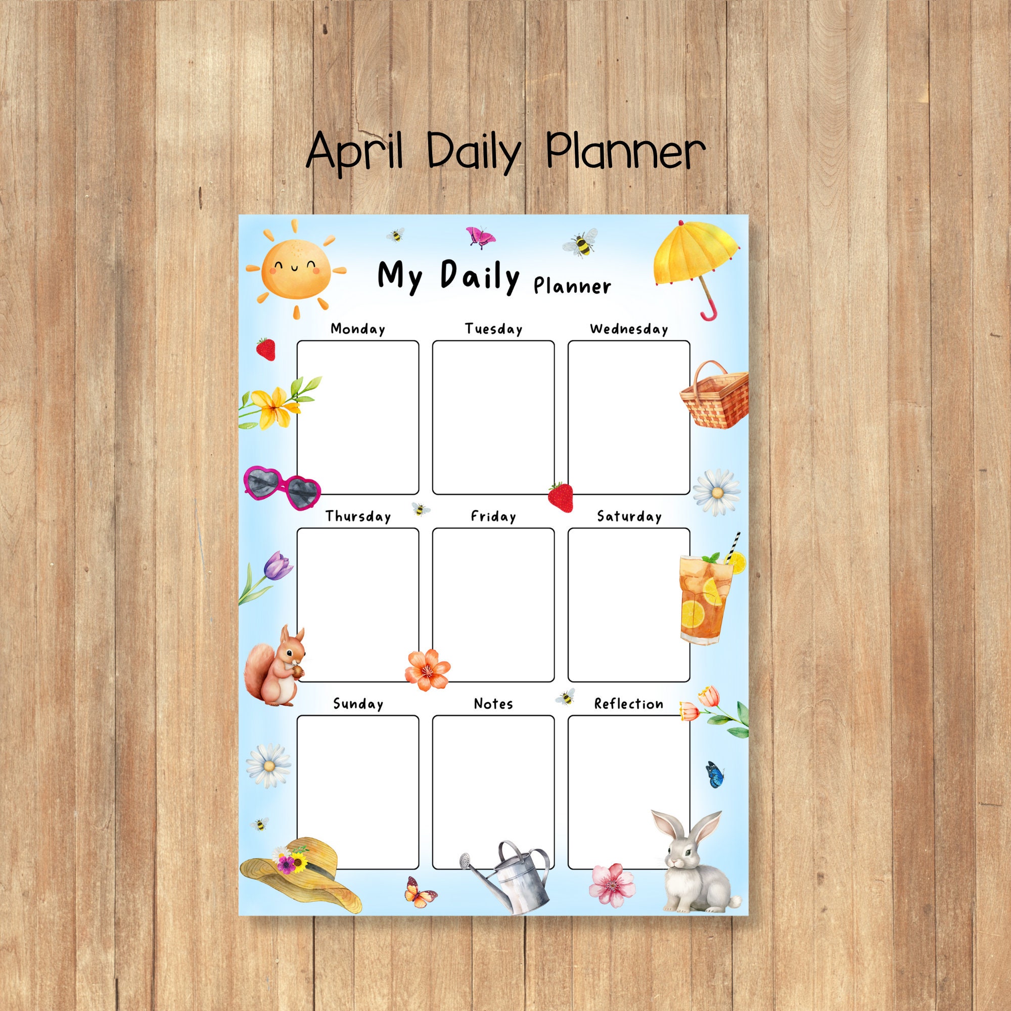 2024 April Printable Calendars, Printable Kids Calendar Pack ...