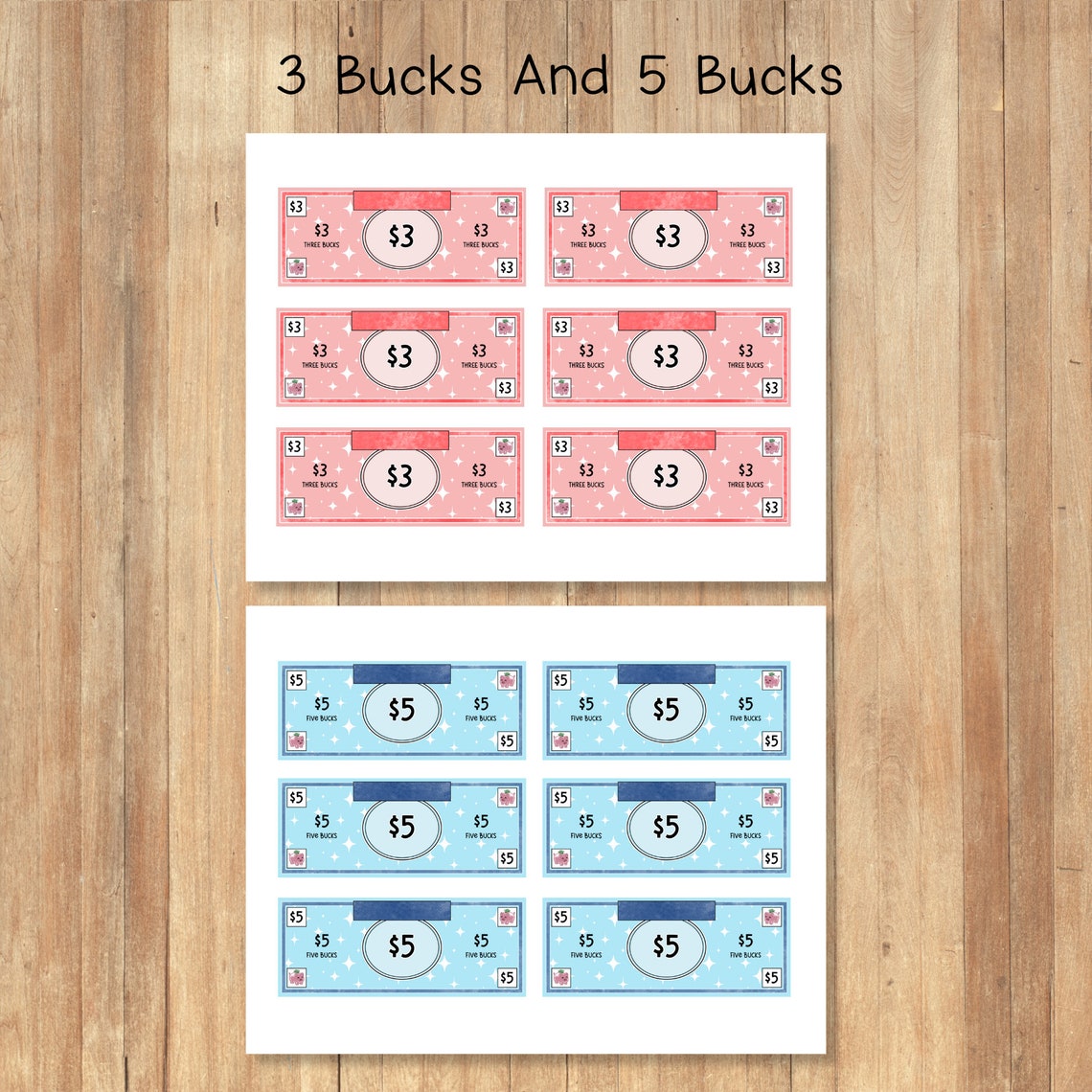 Printable Reward Mom Bucks, Editable Mom Bucks, Mom Bucks, Kids Play ...