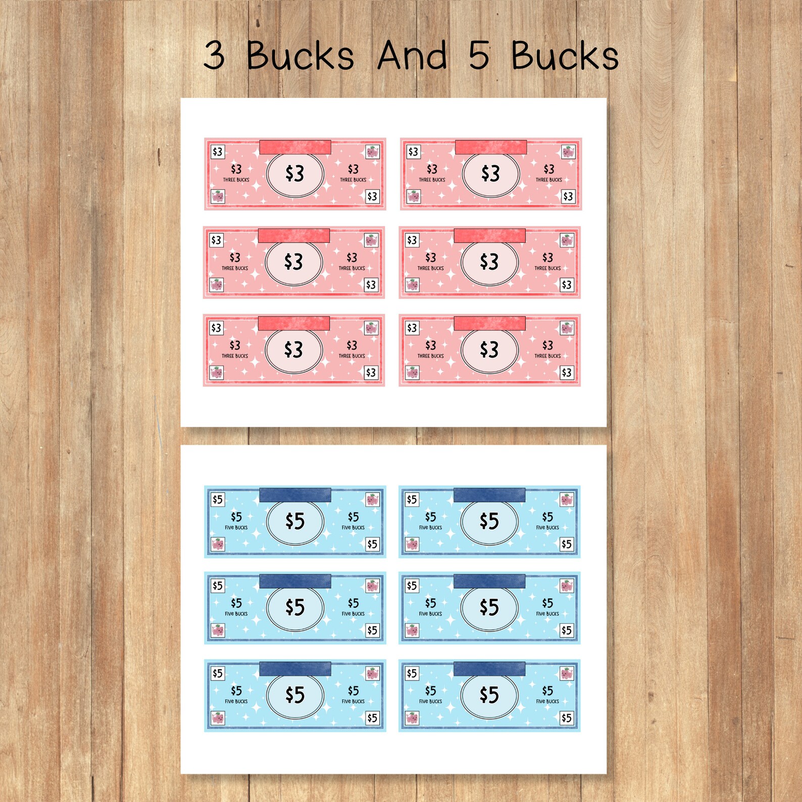 Printable Reward Mom Bucks, Editable Mom Bucks, Mom Bucks, Kids Play ...