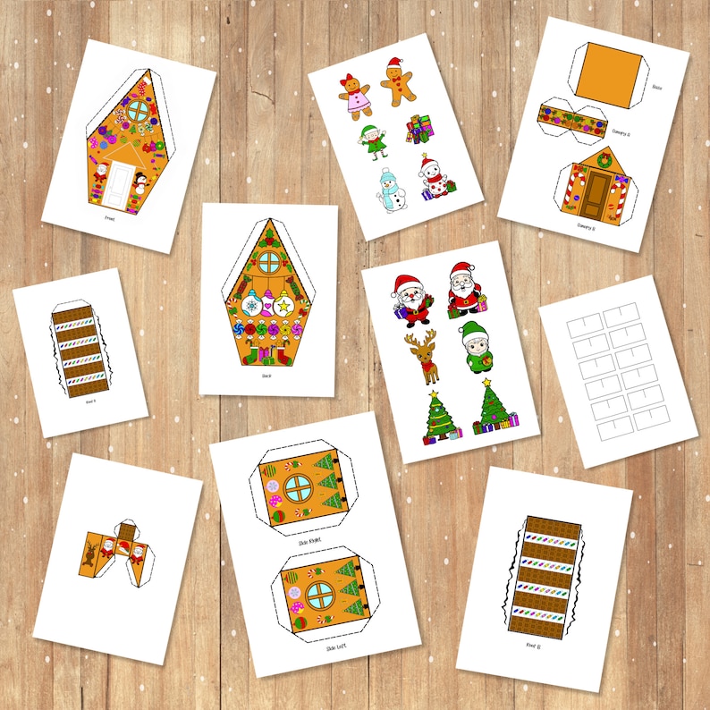 Printable Gingerbread House, Christmas Printables, Christmas Cutouts ...