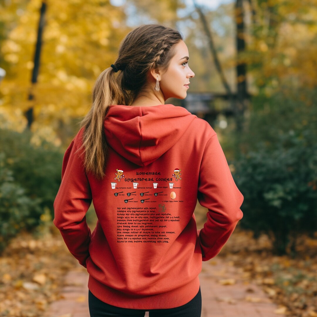 Gingerbread Recipe Hoodie, Cookie Gingerbread Recipe Hoodie, Gingerbread Shirt, Mom Hoodie Shirt