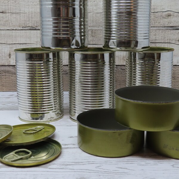 Upcycle Tin Can, Crafting Supply Cans, Cleaned Metal Cans for upcycle projects, 14oz tin cans, 5oz tin cans, Craft Projects, Art Projects